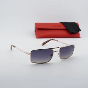 Guess GU00168 32W Rectangle Sunglasses - Gold/Blue Gradient